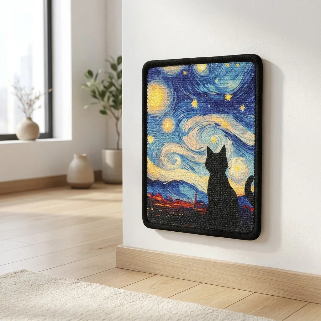 arranhador para gatos na parede

