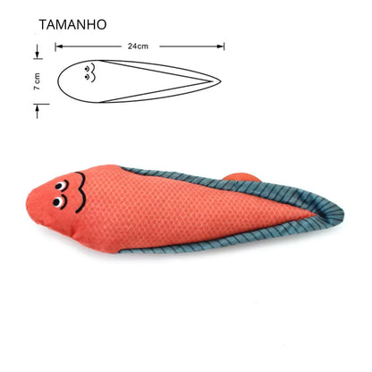 Brinquedo mastigador para gatos cor salmão