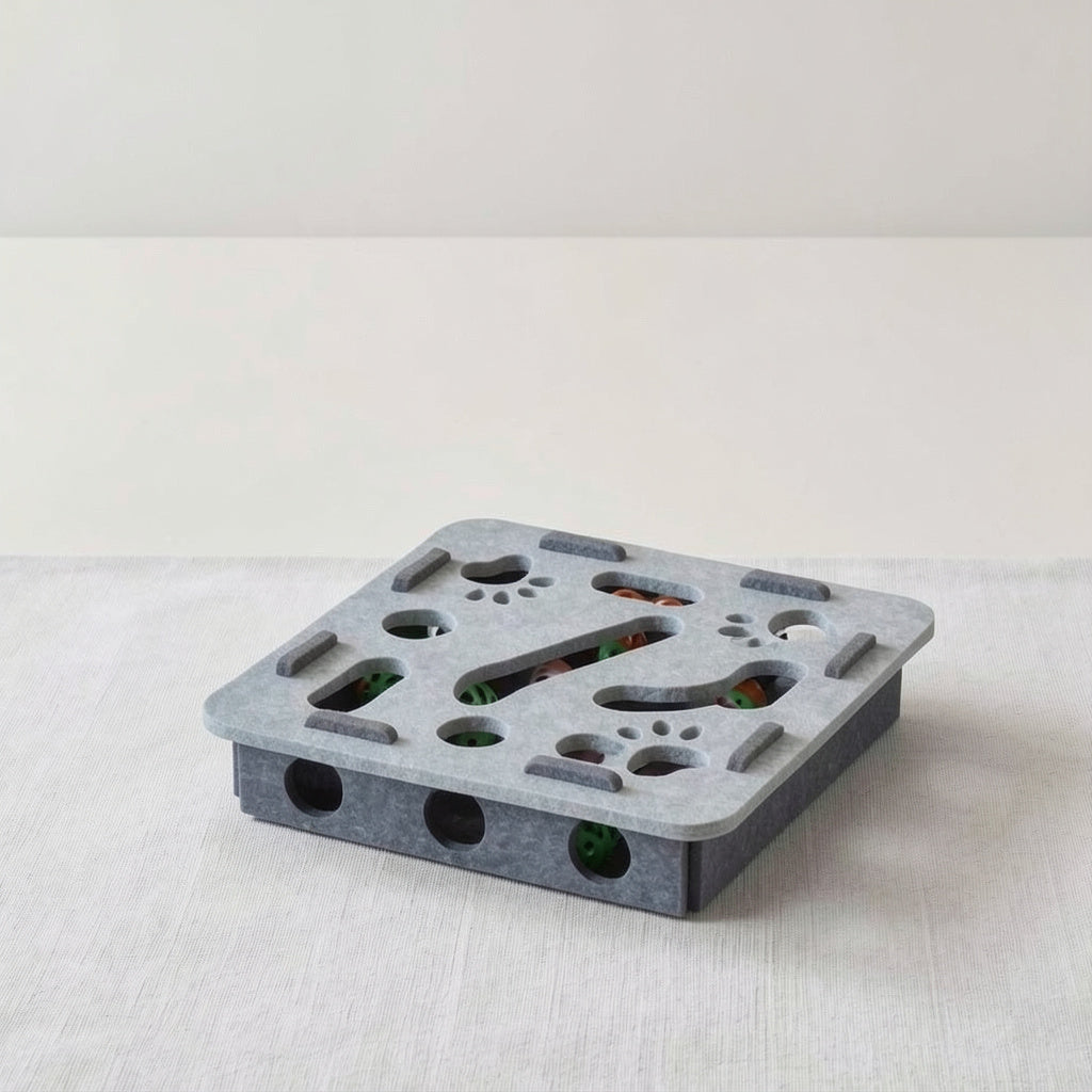 Brinquedo para gatos interativo arranhador cinza