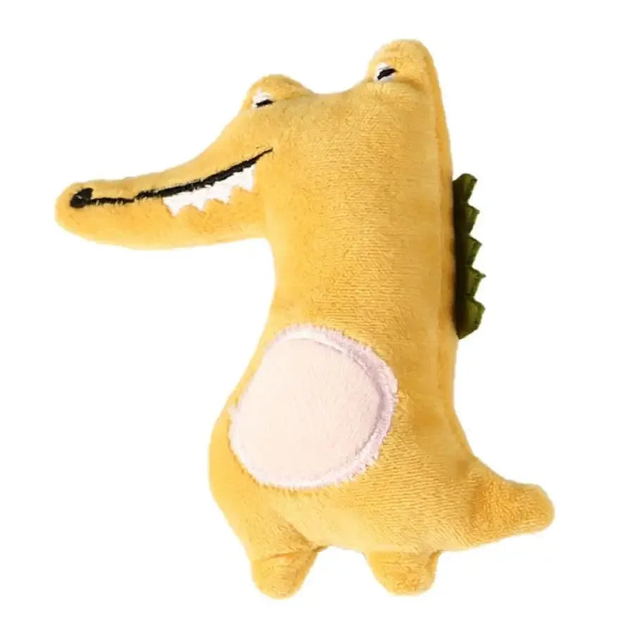 Brinquedo jacaré amarelo para gatos 