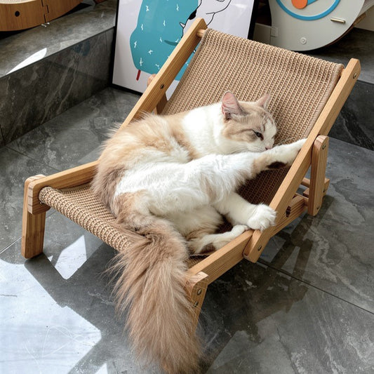 cadeira para gatos feita em sisal 