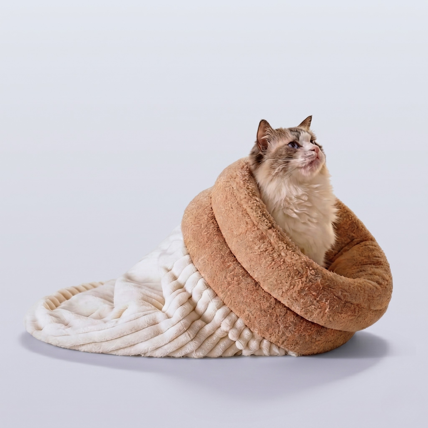 Cama em formato de ninho quente para gatos 