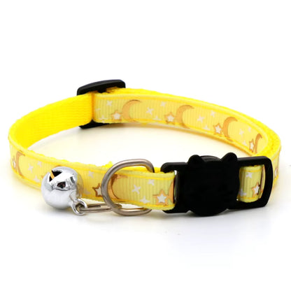 Coleira para gatos amarela lunar
