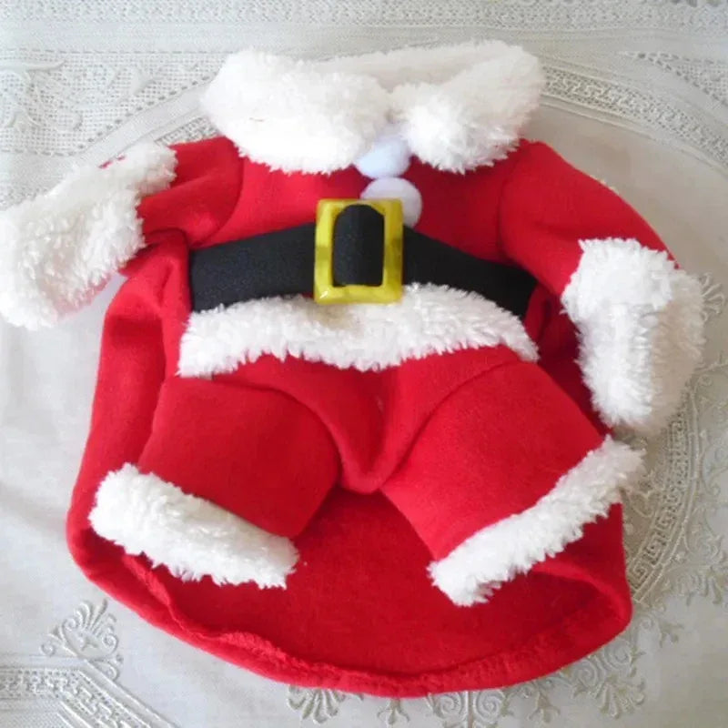 Roupa papai noel da fantasia para gatos 