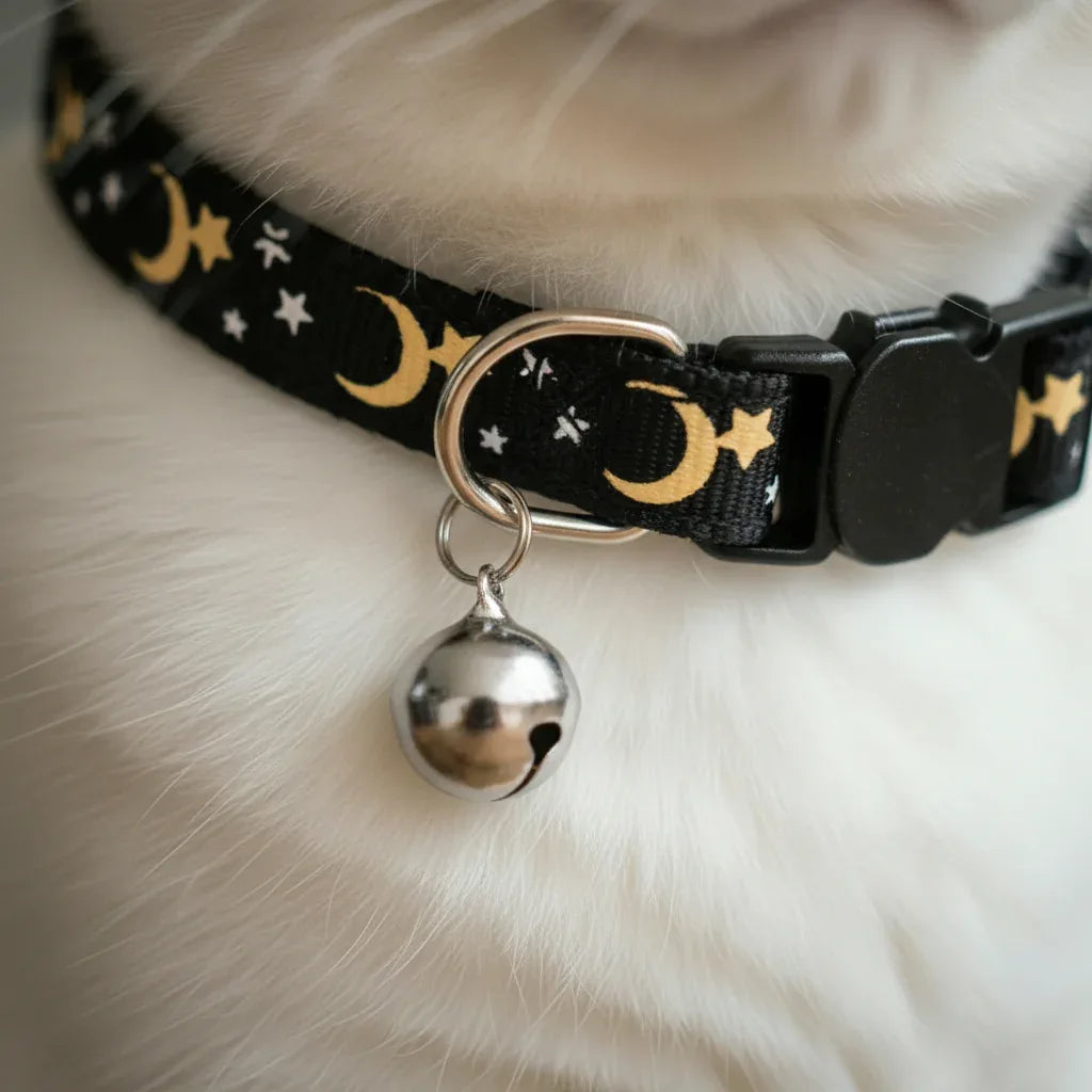 Coleira para gatos com guizo removível