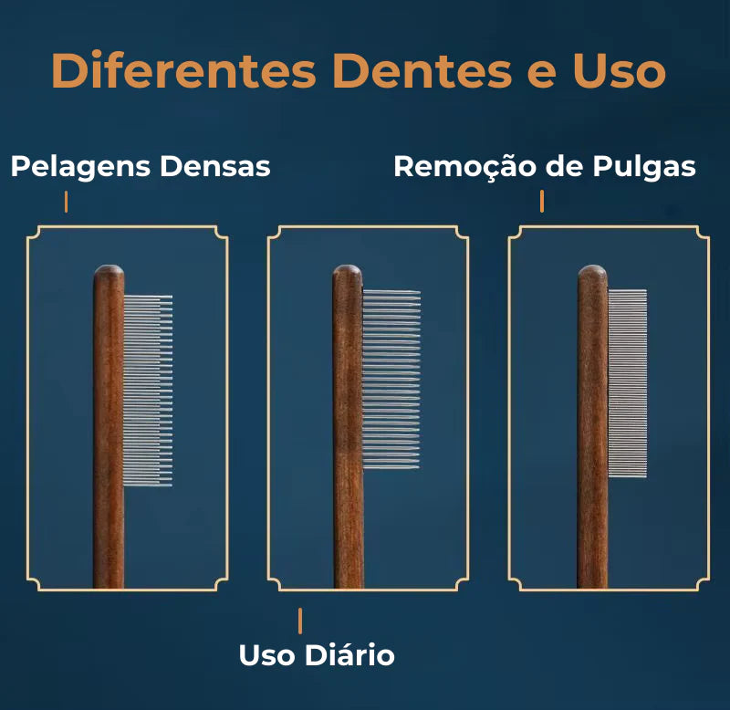 Tipos de dentes de pente para gatos e seus usos