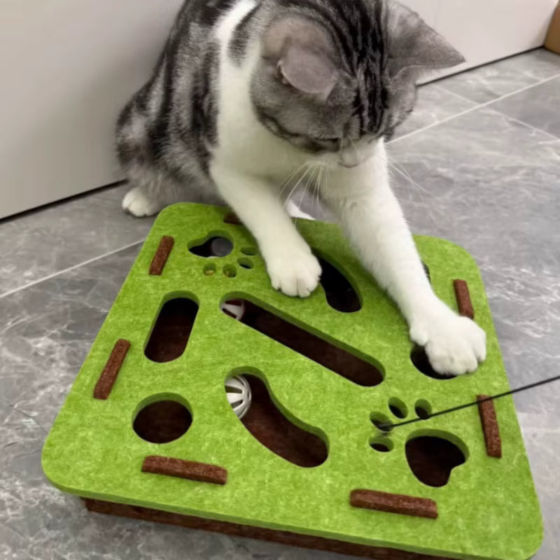 Gato brincando com brinquedo para gatos arranhador 