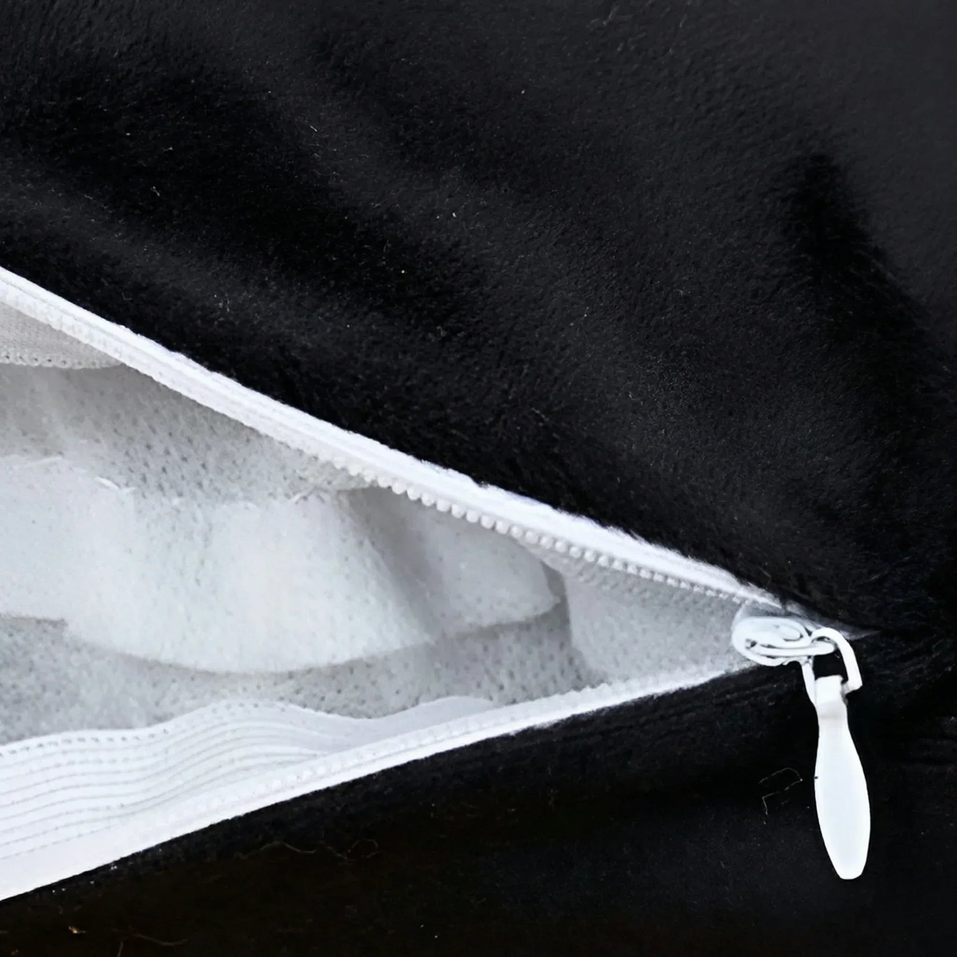 Zip da almofada da cama para gatos preta 