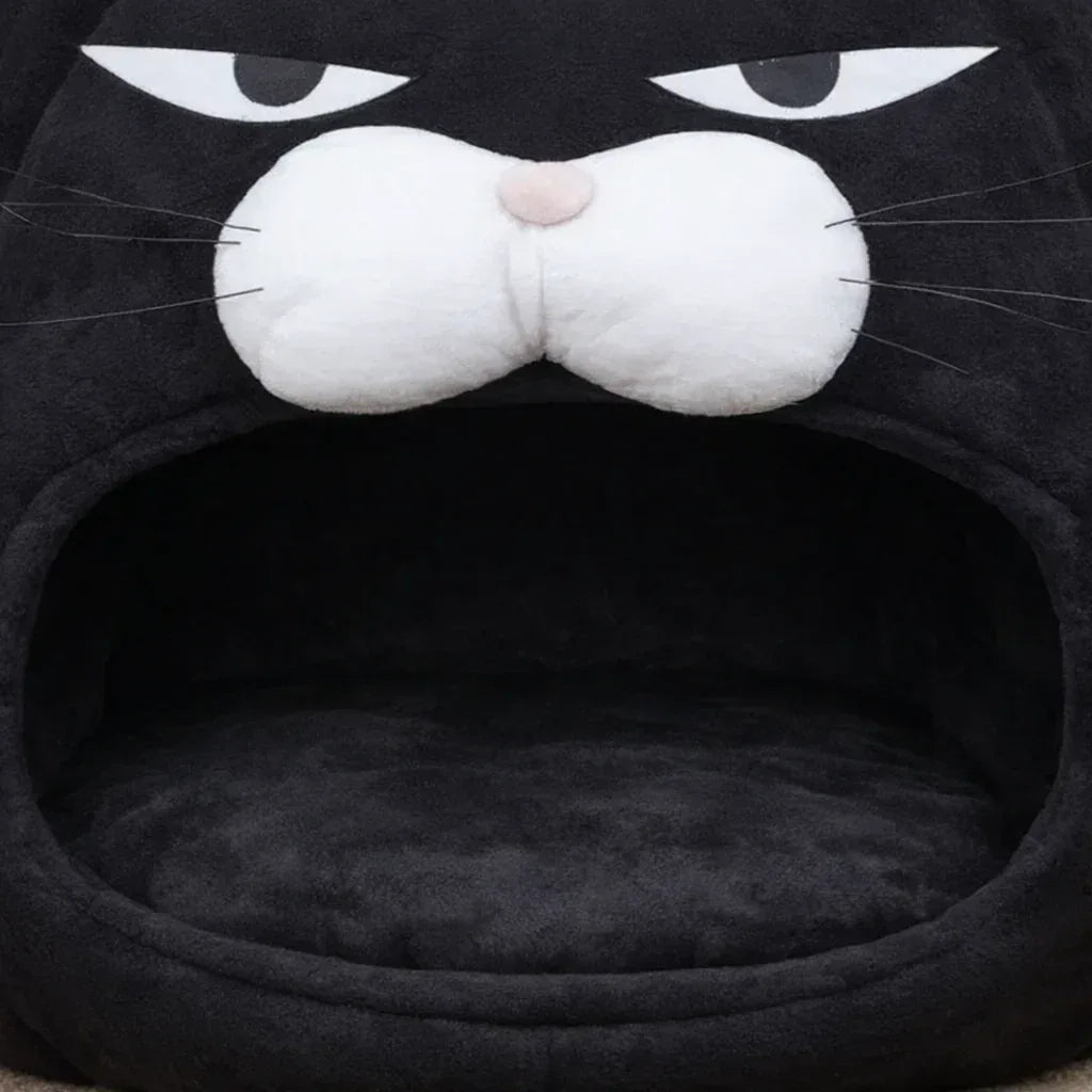 Interior da cama para gatos preta 