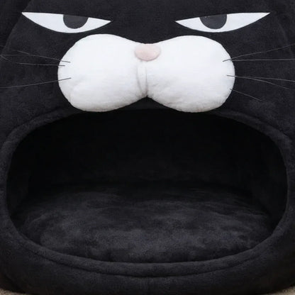 Interior da cama para gatos preta 