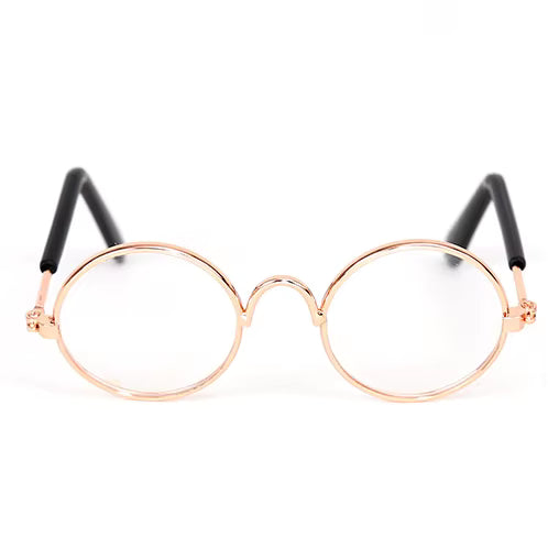 Óculos para gatos dourado transparente