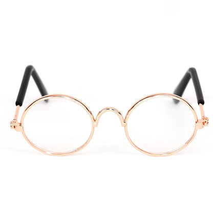 Óculos para gatos dourado transparente