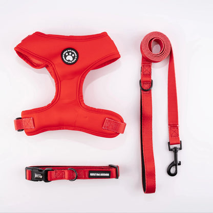 Peitoral para gatos premium vermelho ajustável