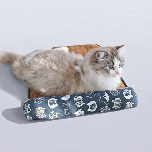 Tapete gelado para gatos auto resfriante para dias quentes fundo neutro