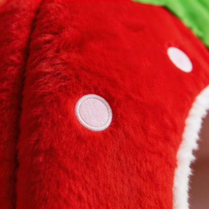 Detalhe do tecido felpudo da cama para gatos