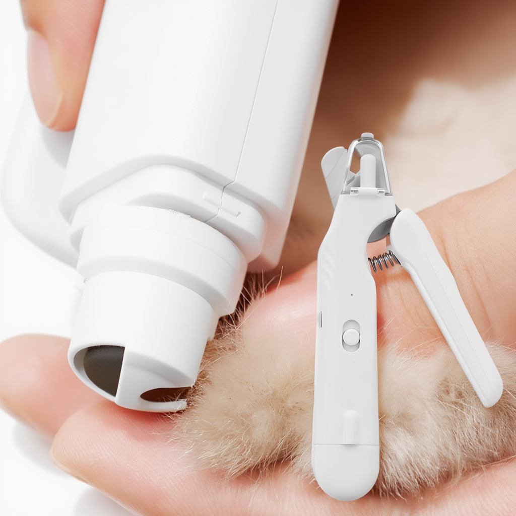 Unha De Gato Sendo Lixada Com Cortador Elétrico 3 Em 1